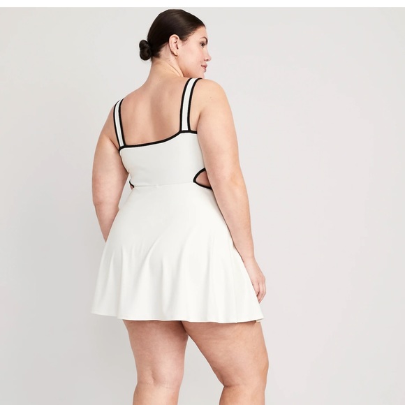 NWT OLD NAVY PowerChill Sleeveless Strappy Shelf-Bra Dress Color: Magnolia - Picture 8 of 10